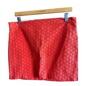 Womens Skirt Size 12 Coral Mini Retro Classic Vacation Beach Packable Travel Fun
